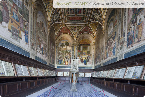 A view of the Piccolomini Library inside Siena's Duomo