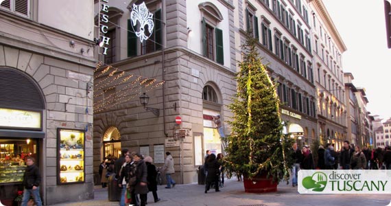 Christmas in downtown Florence, Italy