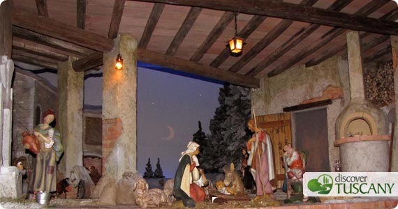 nativity scenes in a church in Florence, Italy