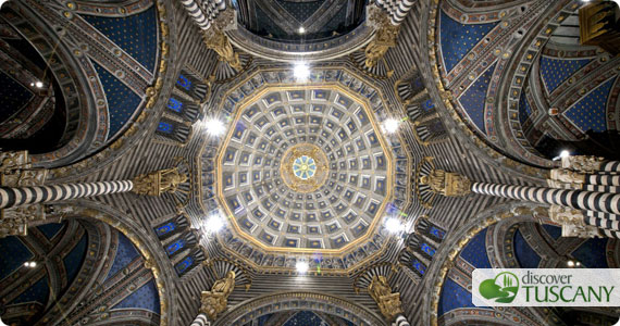 La cupola del Duomo di Siena dall'interno