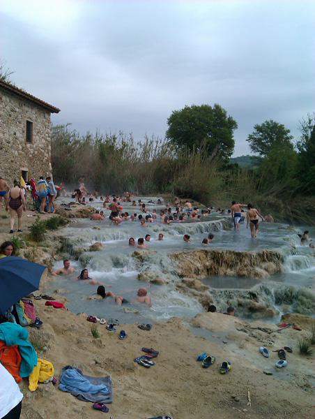 Bathing in Saturnia