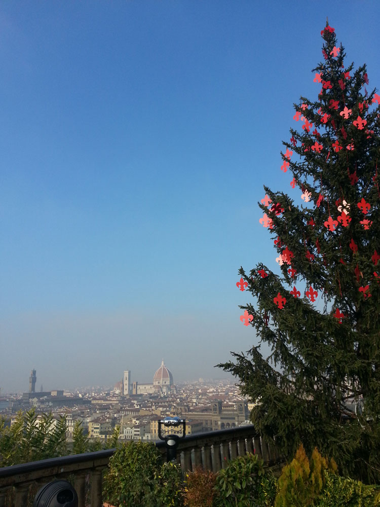 Il giglio fiorentino si tinge di rosso in occasione del Natale