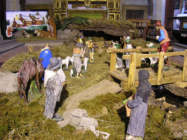 Tipica realizzazione di un presepe