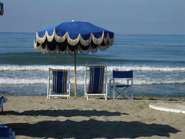 A beach in Versilia