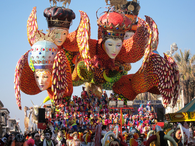 Allegoric float of Viareggio Carnival