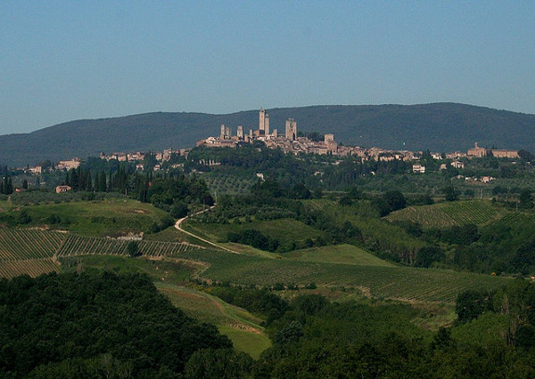 san gimignano amidst hills