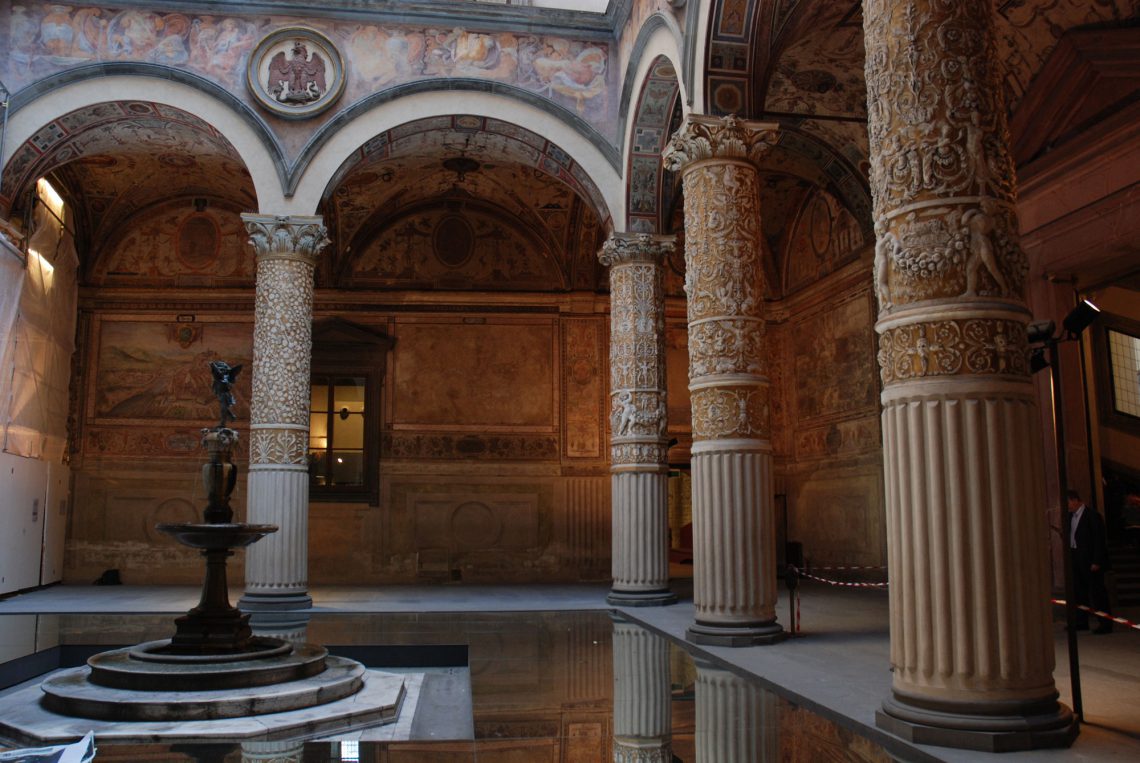 Courtyard in Palazzo Vecchio., Florence, Tuscany
