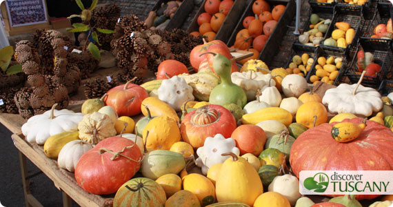 Typical fall products in Tuscany